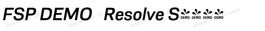 FSP DEMO   Resolve S字体转换